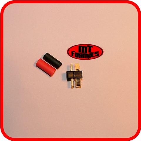 Mini Deans T plugs Connectors (MALE) With Heat Shrink